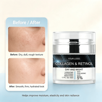 Crème de nuit raffermissante pour le visage OEM ODM 50g, biologique, végétalienne, à base d'acide hyaluronique, de glycérine, de beurre de karité, de vitamine E, pour tous types de peaux, soin du visage