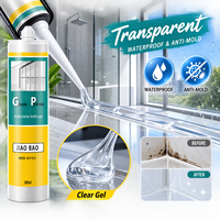 Fabricants de mastics silicone – Offre Spéciale : Tube de 300 ml de mastic silicone transparent multi-usages (GP) à base d'acétate pour verre