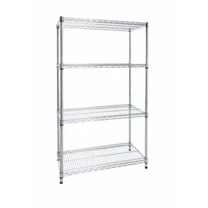 Étagère de Cuisine Réglable à 4 Niveaux 60 X 35 X 140 cm, Rangement <span class=keywords><strong>DIY</strong></span> en Fil Métallique, Rack Métallique Économique avec Bonne Visibilité - Product Image 1