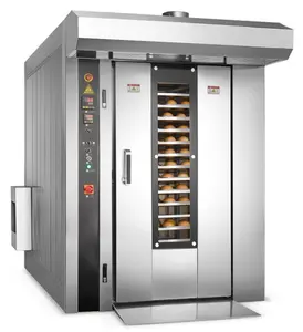 64 tray gas bakery equipment rotary oven for sale