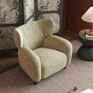 Sillón de Estilo Retro, Sillón Individual, Tapicería Suave, Asiento para Sala de Estar - Product Image 1