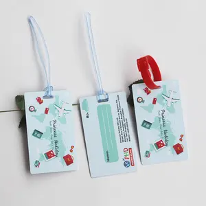 Custom Logo PVC Luggage Tag Travel Name Card Customized Promotional Gifts for Logo
