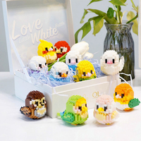 Oiseau mignon Pigeon moineau modèle cadeau de noël décoration créative Mini brique blocs de construction jouet en plastique ensemble d'assemblage d'animaux