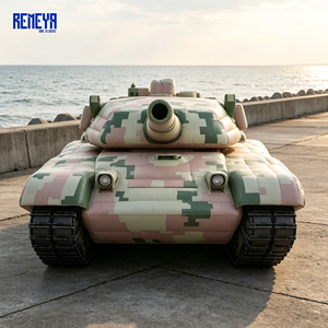 Tank d'entraînement gonflable professionnel de qualité supérieure avec canon REMEYA léger à angle réglable et kit de réparation rapide pour exercices - Product Image 1