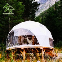 Dôme de tente de glamping rond igloo Eco House à cadre en acier pour attractions touristiques