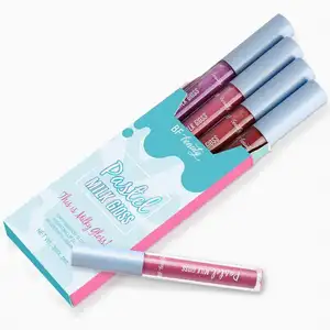 Polyester Frosted Capsule Butter Liquid Lip Smacker Clear Shine Lip Gloss Pop Socet Luxury Clear Novelty Neon Lip Gloss