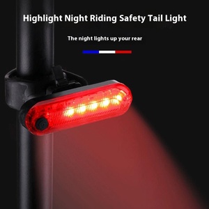 Feu arrière LED rechargeable par USB pour vélo, en plastique, montage sur tige de selle, ensemble de feux arrière pour la conduite nocturne - Product Image 2