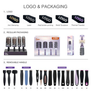 แปรงผมกลมเซรามิกแบบแขวนน้ำหนักเบาพร้อมขนแปรงทนความร้อน - Product Image 3