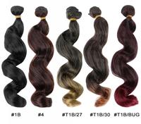 Extensiones de Cabello Sintético Ondulado Profundo Ody Weave, Rizado al Agua, 14 Pulgadas, 300g, 6 Piezas/Set, Paquetes de Cabello Ondulado Ombre para Mujer