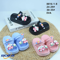 Mignonnes sandales en EVA pour filles, style dessin animé, vente en gros directe d'usine, chaussures de plage pour enfants, prix le plus bas