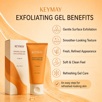 Crème exfoliante enzymatique à l'orange pour le visage et le corps, élimination douce des peaux mortes, tous types de peau, marque privée féminine, soins de la peau OEM/ODM