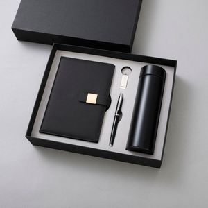 Promo Ensemble Cadeau Luxe Personnalisable pour Entreprises : Carnet A5 en Cuir Noir, Stylo, Mug Isotherme et Clé USB - Product Image 1