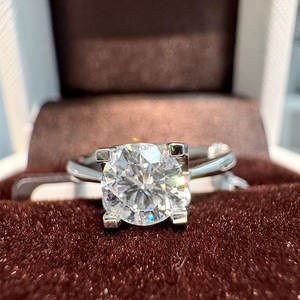 VOAINOカスタムIgi認定Vvs Cvdラボ栽培ダイヤモンド10k 14k 18kゴールド4本の爪ラウンドブリリアントカット婚約指輪 - Product Image 6