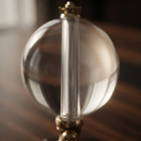 Trofeo de Globo de Cristal con Logotipo Personalizado, Base de Madera, Decoración de Escritorio Conmemorativa Empresarial, Regalo