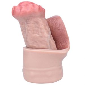 Wholesale Horse Hollow <b>Dildo</b> Dog Large Knot Nude Penis Sleeve Cock Enlarger Sex Toys for Men - Product Image 2
