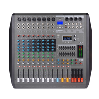 Mezclador de Audio Profesional Multicanal de 6/8 Canales, Mezclador Activo de 500w*2, Consola de DJ/Mezclador de Audio para Pequeños Escenarios