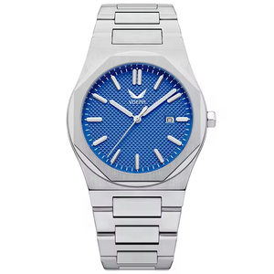 Wholesale Business 50m Waterproof Luminous Blue Checkered Dial Orologio Uomo Personallizzabile Luxury Oem Simple Quartz <b>Watch</b> - Product Image 1