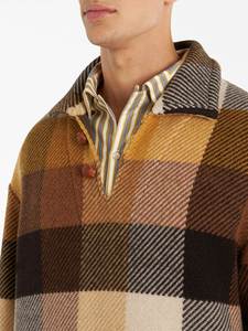 Logo personnalisé décontracté pull en tricot à carreaux pour hommes à manches longues col en V pull en cachemire pull pour hommes - Product Image 2