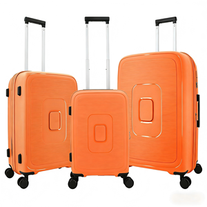 Ensemble de bagages à roulettes 3 pièces <span class=keywords><strong>en</strong></span> PP de qualité supérieure, design moderne et attrayant, <span class=keywords><strong>avec</strong></span> 4 roues pivotantes, idéal pour bagages cabine et de soute, personnalisation acceptée - Product Image 1