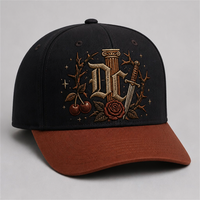 Casquette de baseball personnalisée avec broderie Old English, 5 panneaux, visière incurvée, style Dad Hat, streetwear urbain West Coast, vente en gros, faible MOQ