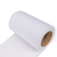 Rouleau de jet d'encre de chaîne de solvant écologique de voiture en PVC brillant 140 rouleau d'autocollant arrière blanc noir GSM