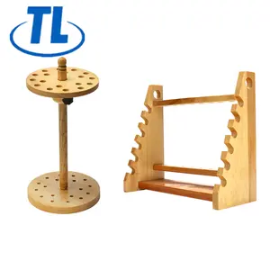 Tianlian लकड़ी पिपेट धारक पैमाने पुआल रैक ड्रॉपर समर्थन Burette स्टैंड डिस्क पिपेट रैक Trapezoidal पिपेट रैक