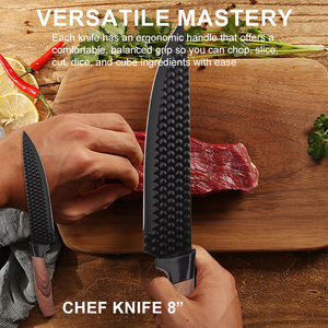 Nuevos cuchillos de cocina para el hogar, accesorios de cocina hechos a mano, mango de grano de madera antiadherente, juego de cuchillos de Chef para cortar carne vegetal - Product Image 4