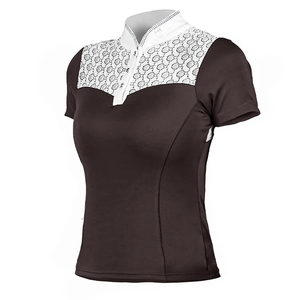 Nouvelle Collection : Meilleure Vente - Chemise d'Équitation à Manches Courtes, Haut Respirant en Dentelle pour Compétition Équestre - Product Image 5