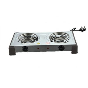 Plaque chauffante électrique double 2000W en acier inoxydable, cuisinière portable à double brûleur de 150 mm, température réglable sur 5 niveaux, cuisinière de cuisine - Product Image 5