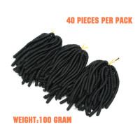 Cheveux à tresser au crochet Afro Kinky Curly Spring Twist en gros, extensions de cheveux torsadés pré-bouclés souples et rebondissants 12 pouces, 40 pièces/paquet