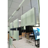 Papan Iklan LCD Kabel Gantung Bertenaga Tali Kawat, Papan Menu Digital Android, Stand Display Pameran Dinding, Papan Iklan Jendela