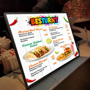 <span class=keywords><strong>LED</strong></span>-beleuchtete Menütafel für Restaurants - Schlanke Hintergrundbeleuchtete Leuchtbox für Restaurants, Milchtee-Läden und Digitale Beschilderung - Product Image 5