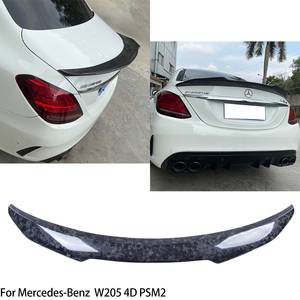 สำหรับ W205 C-Class C205รถเก๋ง2ประตูสไตล์ PSM ปลอมแปลงคาร์บอนไฟเบอร์ด้านหลังสปอยเลอร์ลำตัวปีก2014-2020 - Product Image 2