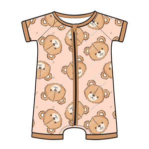 เซ็ตชุดนอน2ชิ้นทำจากไม้ไผ่สำหรับฤดูร้อนชุดสั้นพิมพ์ลายเป้าหมาย - Product Image 4