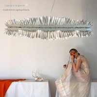 Suspension de restaurant Min Di Chang, design moderne et luxueux, décoration de comptoir de bar haut de gamme, lampe corail en acier inoxydable