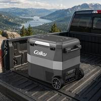 Réfrigérateur portable Colku GC60P 12V 24V pour voiture, 57L, refroidissement rapide, économie d'énergie, double zone, pour remorque, camping-car, caravane