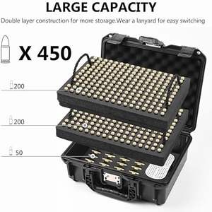 Valigetta Kinghardcase 450-Round per Munizioni 9mm con Serratura Integrata, Impermeabile, Sicura per Famiglia/Viaggio, per <span class=keywords><strong>Luger</strong></span> 9mm .380 ACP - Product Image 2