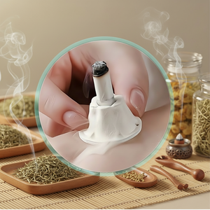 Mini bâtonnets de moxa autocollants avec plusieurs points d'acupuncture pour la moxibustion, la prévention des maladies et les soins de santé - Product Image 1