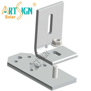 Bloque <span class=keywords><strong>de</strong></span> aluminio impermeable para instalación solar en techos <span class=keywords><strong>de</strong></span> tejas asfálticas con placa inferior y soporte en L para montaje en riel <span class=keywords><strong>de</strong></span> letreros artísticos - Product Image 2