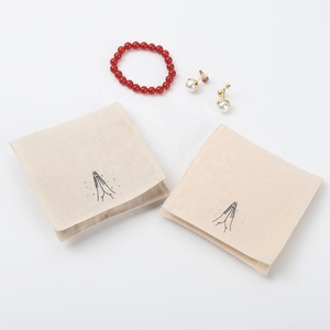 Custom Logo Printed Cotton <b>Envelope</b> Dust <b>Gift</b> Jewelry Bag Small Luxury Bracelet Necklace Jewelry <b>Envelope</b> Pouch - Product Image 6