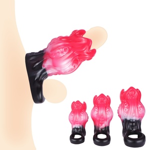 ปลอกอวัยวะเพศชายแบบเปิดปลาย รุ่น YC-2511 สีพีช พร้อมห่วงรัดอวัยวะเพศซิลิโคนแบบแฟนตาซี ช่วยเพิ่มขนาดอวัยวะเพศชาย พร้อมแหวนรัดอวัยวะเพศแบบนุ่ม ของเล่นทางเพศสำหรับผู้ชาย - Product Image 1