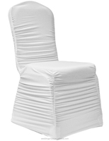 Housses de chaise modernes et durables en spandex/polyester blanc – Extensibles et ajustées pour mariages, banquets, hôtels, fêtes et restaurants