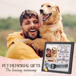 Cadre photo commémoratif pour chien Cadeaux du souvenir pour la perte de la plaque de collier d'animal de compagnie aimé dans la mémoire aimante du chien et <span class=keywords><strong>des</strong></span> chats - Product Image 6