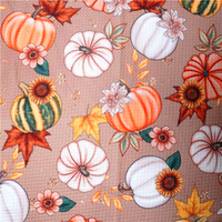 Tissu Liverpool en tricot extensible à imprimé numérique motif citrouille, idéal pour costumes et nœuds, 230-250 GSM – Grande Vente