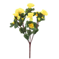 Plantes vertes artificielles en soie, bouquet de rhododendrons simulés, camélia, décoration intérieure, fleurs artificielles pour jardin et aménagement paysager