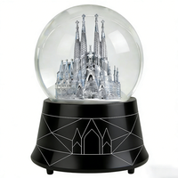 Globe à neige personnalisé du château de Neuschwanstein Paysage allemand Artisanat en résine DIY Cadeau de Noël Souvenirs Munich Neues Rathaus
