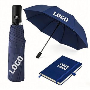 Three-Fold Sun Dual Full Automatic for the Rain Custom Promotional Business Gifts Uv 3 Folding Umbrella With Logo - Product Image 1
