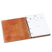 Personnalisé blanc écrire dans votre propre famille bois lin tissu tissu en bois livre de cuisine en bois cuisinier cahier recette livre classeur avec cartes