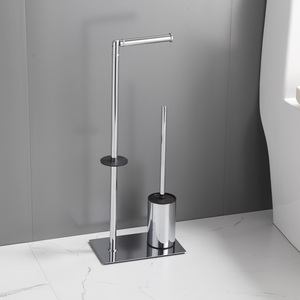 Moderno <span class=keywords><strong>Portarrollos</strong></span> <span class=keywords><strong>de</strong></span> <span class=keywords><strong>Papel</strong></span> Higiénico Independiente <span class=keywords><strong>de</strong></span> Acero Inoxidable con Juego <span class=keywords><strong>de</strong></span> Escobilla para Inodoro - Product Image 4