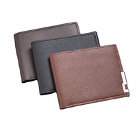 Dompet Pendek Pria Iron Edge Youth Horizontal Tempat Kartu Bisnis Dompet Multi Slot Tas Kartu Trendi Tahan Lama